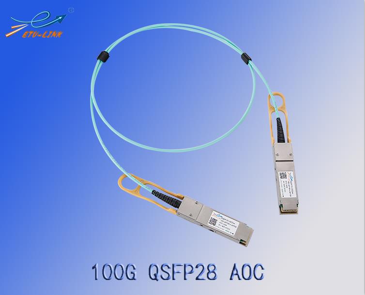 внедрение и применение 100G QSFP28 активный оптический кабель