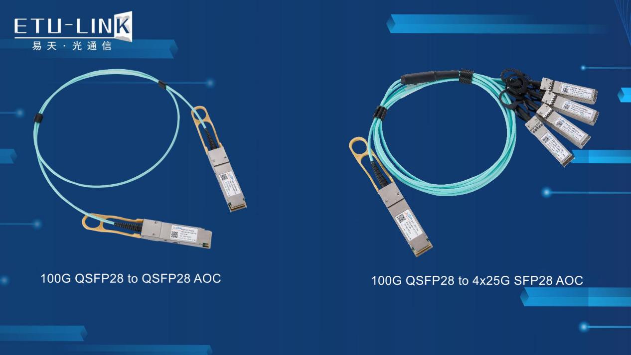 Классификация и применение активного оптического кабеля 100G QSFP28 AOC